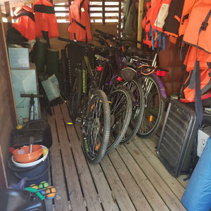 Shelter with your bikes and outdoor eqipment