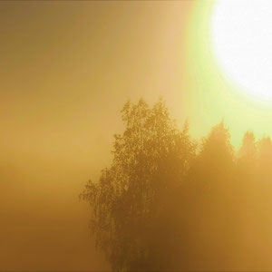 Herbst im Finnland am Ferienhaus. Das Schönste im Leben, ist das Geheimnisvolle