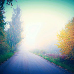 Herbst im Finnland am Ferienhaus. Das Schönste im Leben, ist das Geheimnisvolle