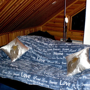 Sofa upstairs at the place for the kids