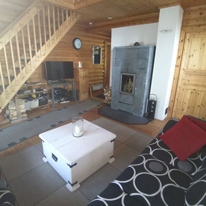 Living room with TV. SAT TV, DVD-, CD- Player, WLAN, Hifi-System