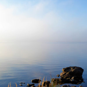 ... früh morgens den See, …