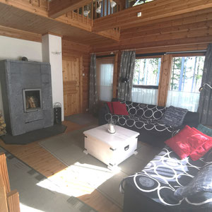 Soap stone stove, 2.000 kg, with glass door in the living room