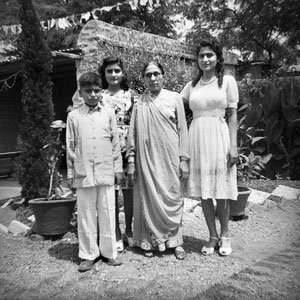 MSI Collection - 27 Aug.1948 Meherazad, India - (L-R) Jangoo, Naggu, Gulmai & Meheru.