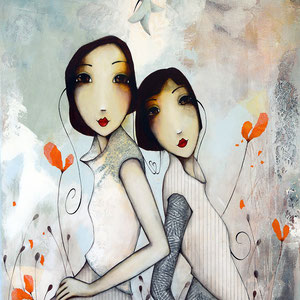 Le trio enchanté - 92 cm x73 cm