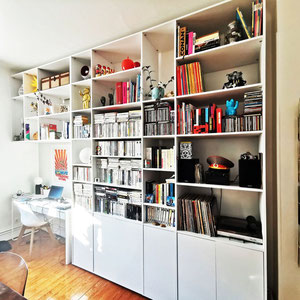 VUE SUR BIBLIOTHEQUE REALISEE