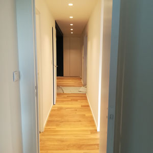 VUE SUR LE COULOIR (EN COURS DE CHANTIER)