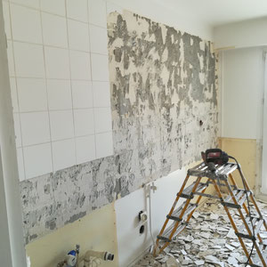 DEMOLITION DES MEUBLES EXISTANTS ET DE LA FAIENCE EXISTANTE