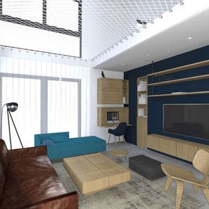 VUE 3D SUR SALON SEJOUR