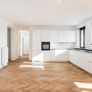 offene Küche und Wohnzimmer