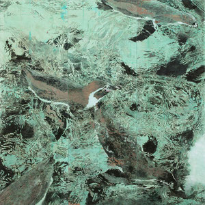 《飛流》　162×162cm　2012　　／第31回上野の森美術館大賞展　優秀賞