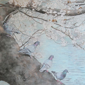《春・憩い》　91.0×91.0ｃｍ　2013
