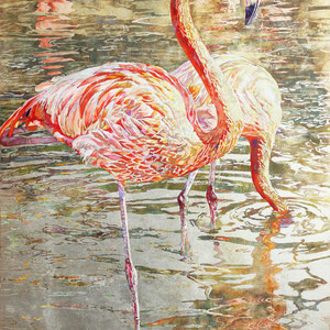 《Flamingo》　72.7×50.0cm　2014　　／美術新人賞デビュー2016