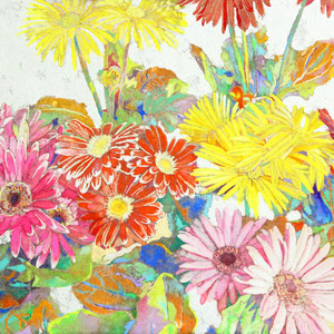 《Gerbera》  27.3×41.0cm　2015