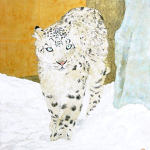 《雪豹》　45.5×31.8cm　2016