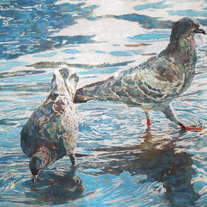 《憩》　42.7×44.9cm　2011　／第15回新生展