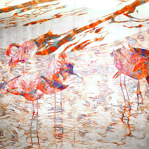 《Flamingo》 200.0×348.5cm　2015　　／第31回上野の森美術館大賞展 入賞者展