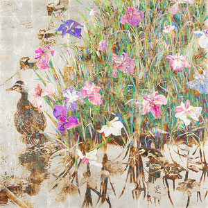 《彩りの水辺》  162.0×162.0cm　2015　　／Seed 山種美術館 日本画アワード 2016