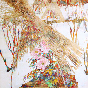 《冬牡丹》　100.0×100.0cm　2014　　／第49回日春展