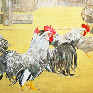 《群鶏》　45.5×53.0cm　2016