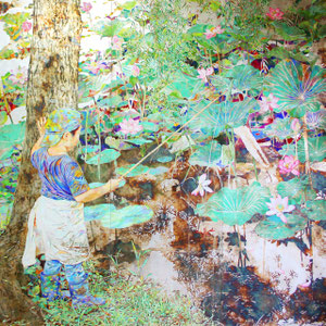 《夏日》　162.0×162.0cm　2014　　／第16回雪梁舎フィレンツェ賞展　佳作