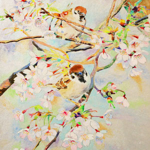 《春に憩う》  41.0×27.3cm　2015