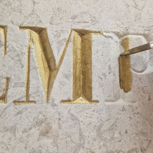 Kirche Hindelbank, Restaurierung Schriftplatten