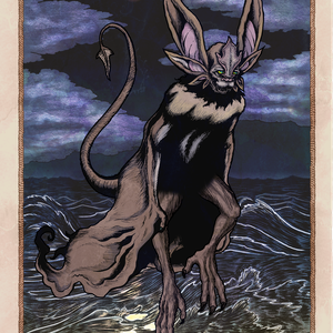 Oracle Card Sample. Digital ink and paint. 