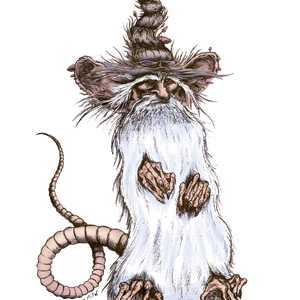 "The Wizard Rat." Design for a children's book pitch. Graphite on bristol and digital paint.