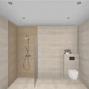 Beige badkamer 3D