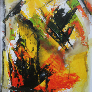 Kraftakt, 34x44, 2009, Acryl auf Leinwand