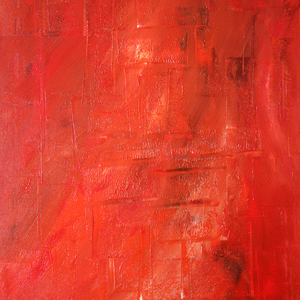Mystischer roter Regen, 50x60, 2006