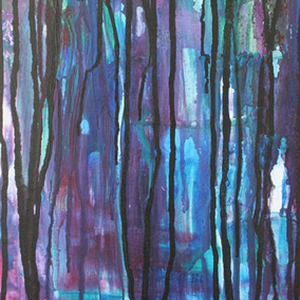 Gewitterstimmung (2/2), 40x80, 2008, Acryl auf Leinwand