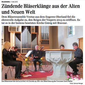 Jungfrau Zeitung 11.05.2015