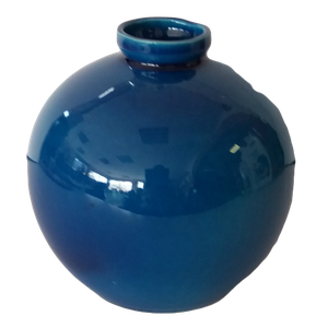  Vase boule grand modèle bleu nuit Hauteur 23 cm