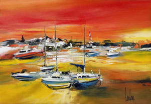 "Sous un ciel rouge" - 38x55