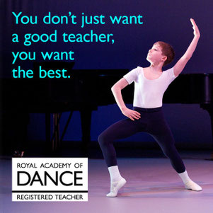Young ballet student performing at Royal Academy of Dance training session