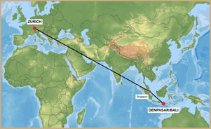 Zürich-Denpasar, Bali