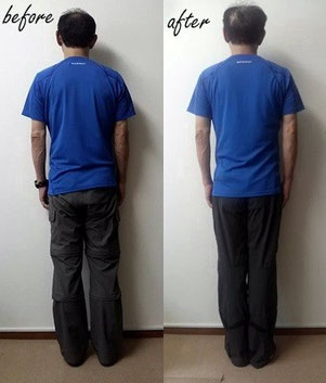 横浜美健整体からだ庵施術・姿勢の before-after