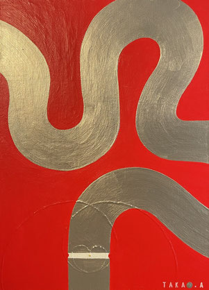 HEBIHANABI S 2   F4   242mm×333mm   2025 Acrylic on canvas