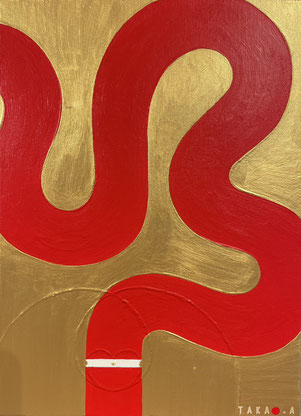 HEBIHANABI S 4   F4   242mm×333mm   2025 Acrylic on canvas