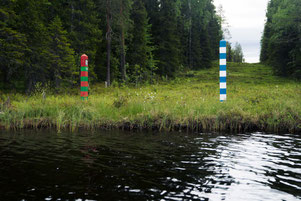 Grenzmarkierungen an der finnisch-russischen Grenze (Foto: Finnish Border Guard)