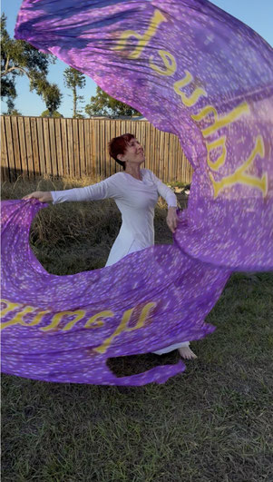 the name, Yahweh on field of stars and purple background