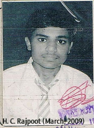 Mr H. C. Rajpoot (DOB: 20 Jan, 1991), 12th Standard (Intermediate) @ Oxford Model Inter College, Syam Nagar, Kanpur (UP), India (March, 2009)