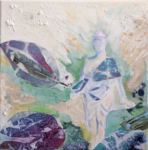 Bandipur I, Mischtechnik auf Leinwand, 30 x 30 cm, 4/20 - Caroline Baum