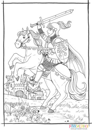 Ausmalbilder Pinnselstrich