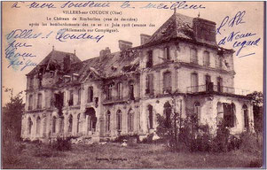 Le chateau après le bombardement