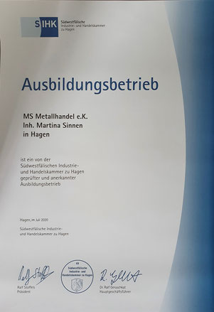 Ausbildung bei MS-Metallhandel