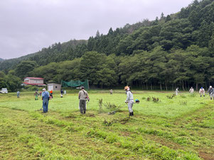 地域紹介④　夏山自治会の草刈り