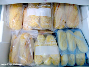 bocadillos preparados y pan en el congelador - www.Aorganizarte.com